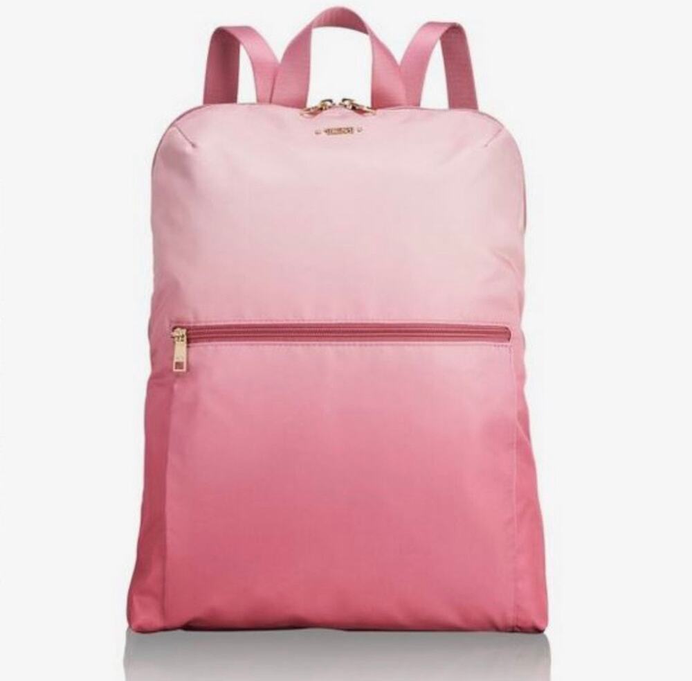 TUMI Voyageur‎ Just in Case Travel Backpack Nylon Ombré Pink Lightweight